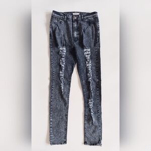 Red Fox Juniors Size 11 Distressed Skinny Blue Jeans